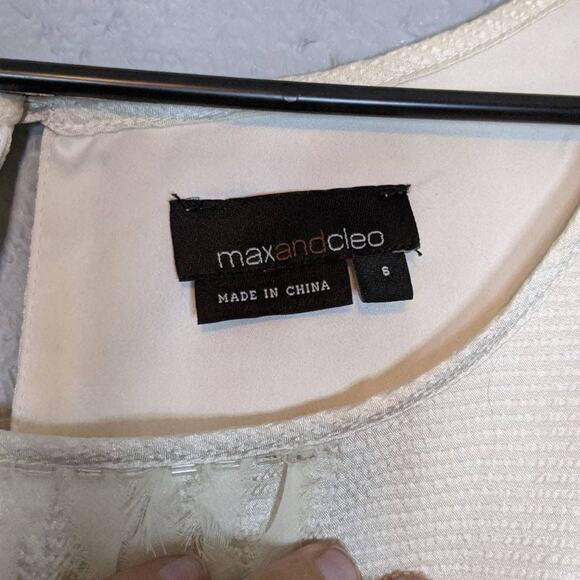 Max and Cleo Black and White Sleeveless Mini Dress Size 6 Fancy Event Preppy - Picture 3 of 4